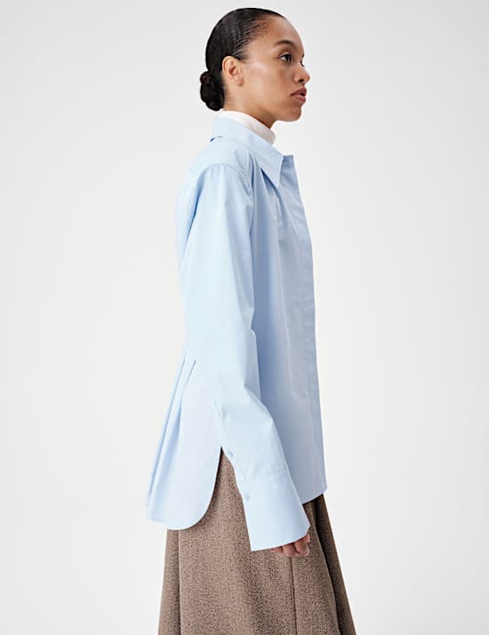 Cotton Waisted Padded Shoulder Shirt