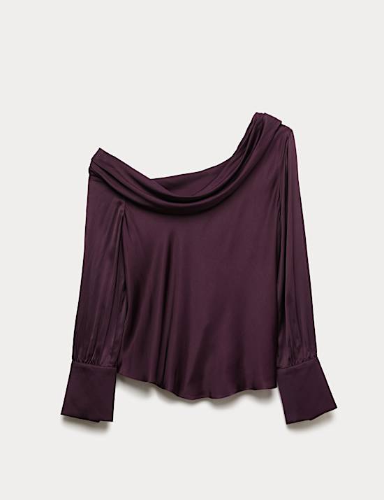 Satin Off The Shoulder Top