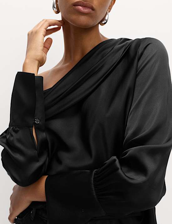 Satin Off The Shoulder Top