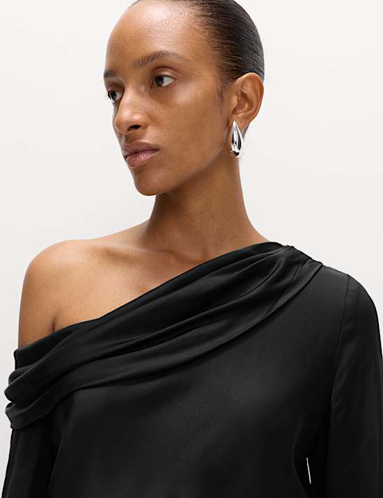 Satin Off The Shoulder Top