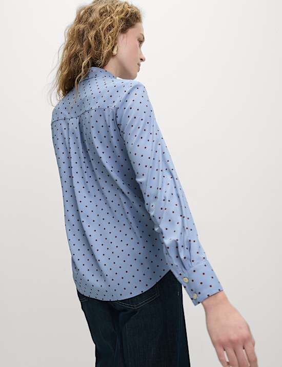 Printed Collared Button Through Shirt
