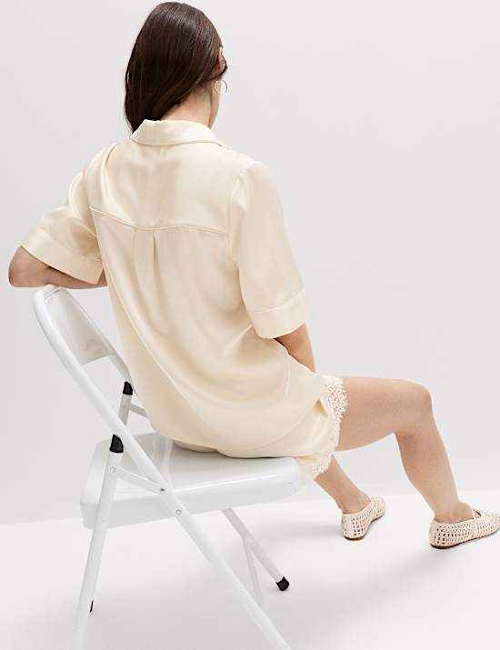 Satin Collared Shirt