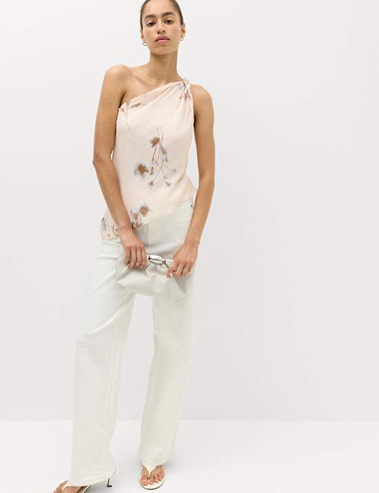 Floral Asymmetrical Top