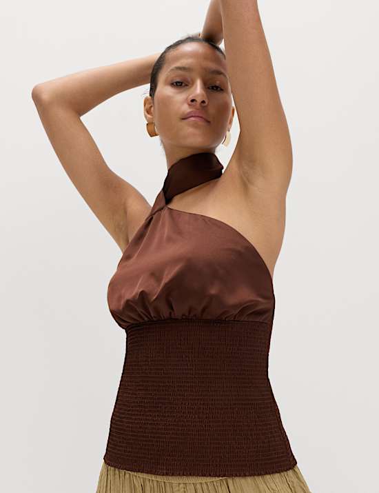 Top &agrave; encolure foulard