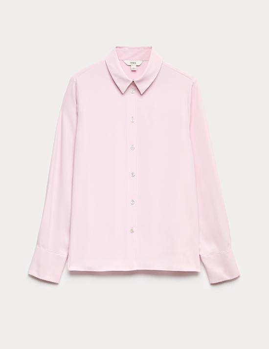 חולצה עם צווארון וכפתורים לכל האורך