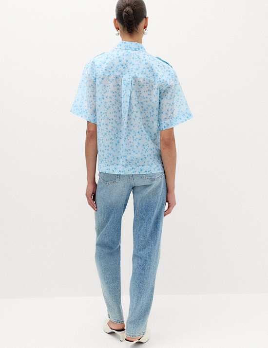 Lyocell Rich Floral Utility Shirt