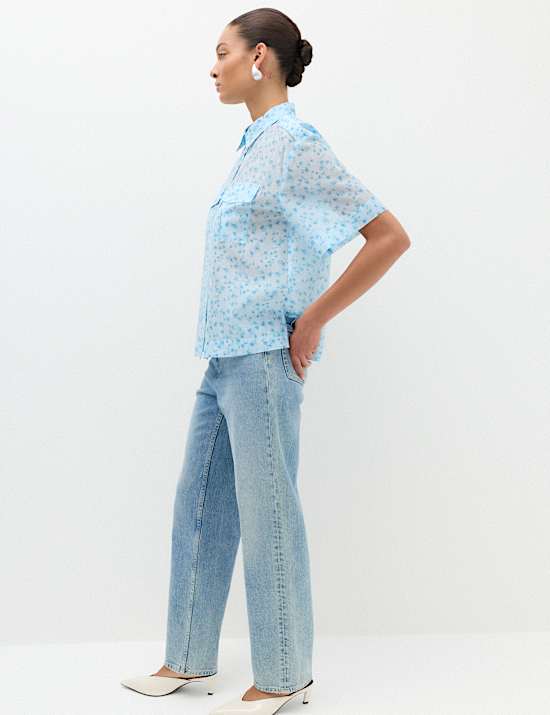 Lyocell Rich Floral Utility Shirt