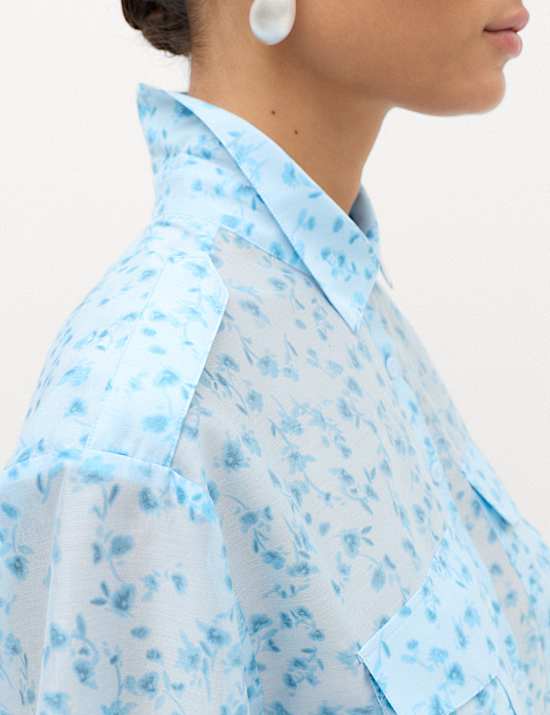 Lyocell Rich Floral Utility Shirt