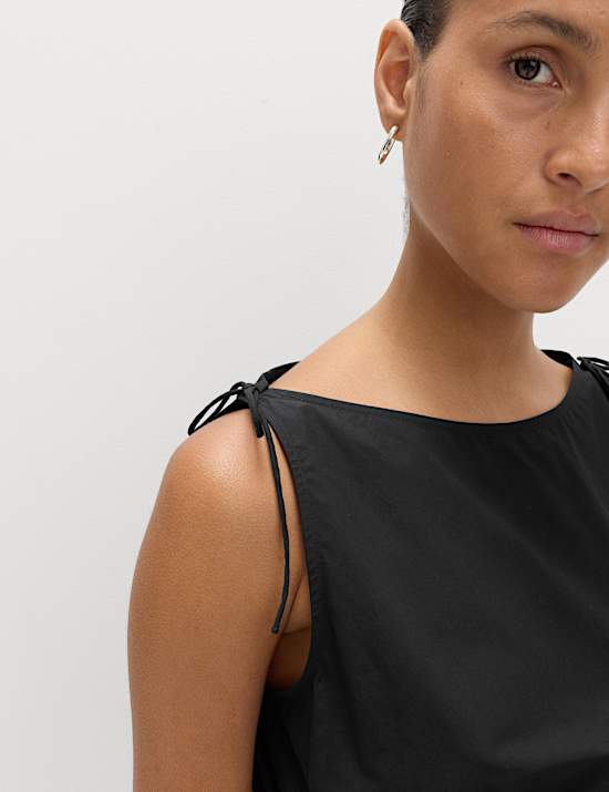 Pure Cotton Shirred Top
