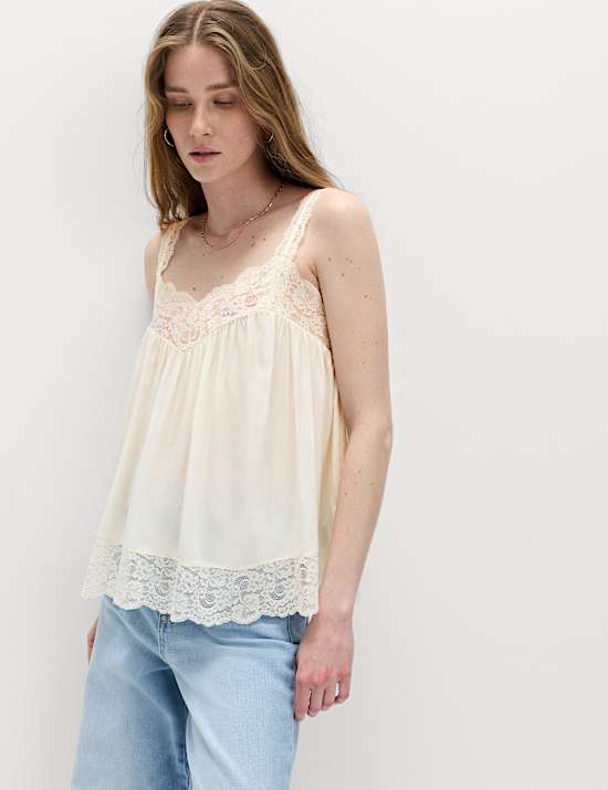 Lace Detail Cami Top