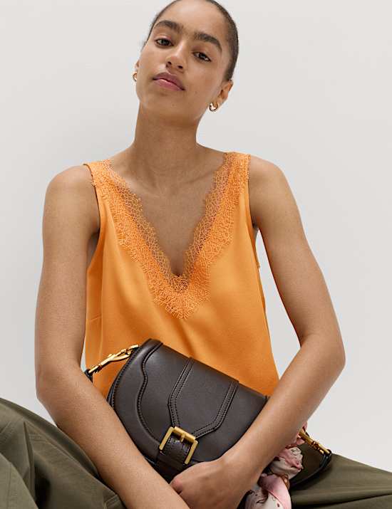 Lace Insert Cami Top