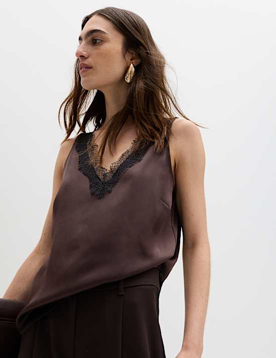 Lace Insert Cami Top
