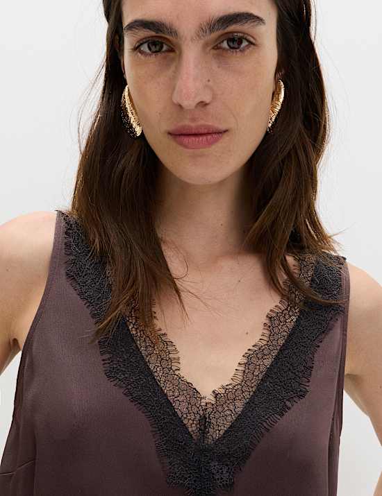 Lace Insert Cami Top