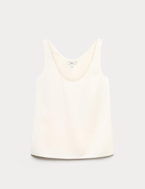 Satin Scoop Neck Cami Top