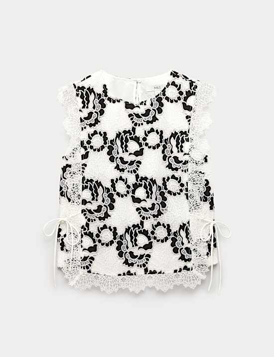 Lace Tie Detail Top