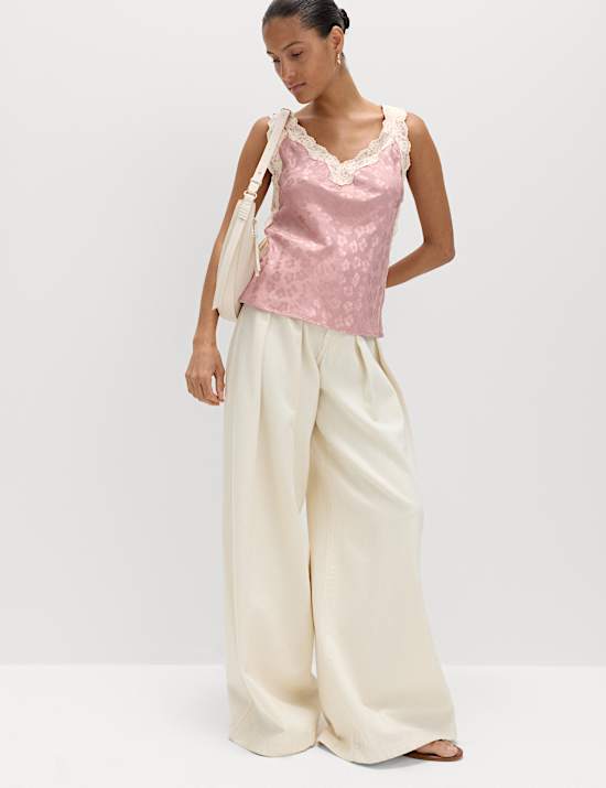 Jacquard Lace Cami Top
