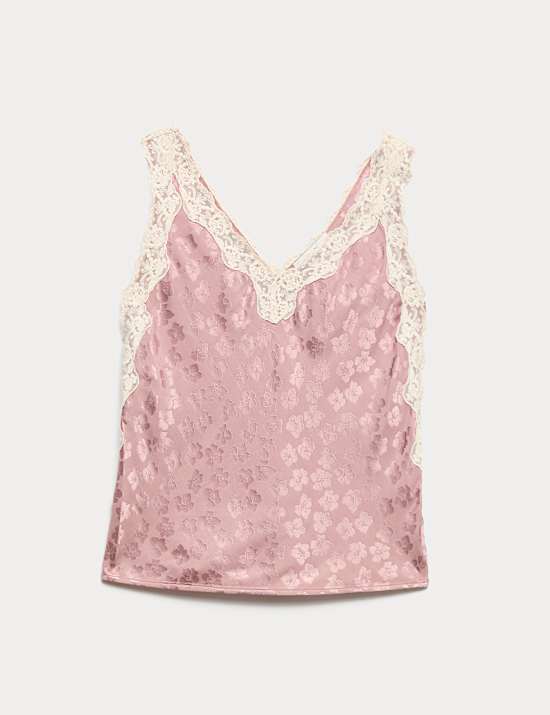 Jacquard Lace Cami Top