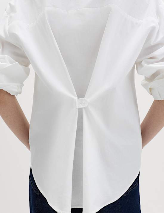 Pure Cotton Button Back Shirt