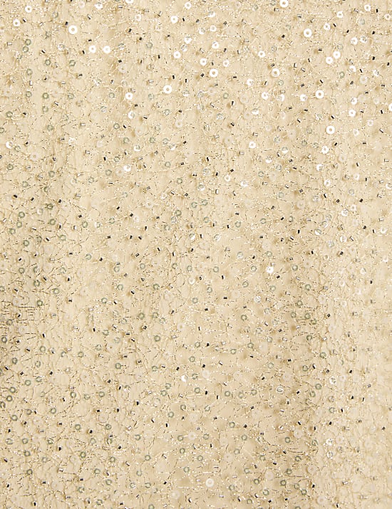 Top met normale pasvorm en lovertjes