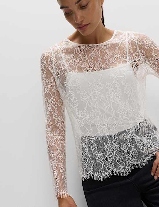 Lace Long Sleeve Top