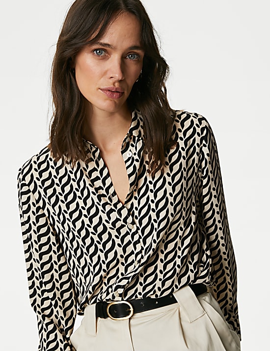 Printed Collared Shirt