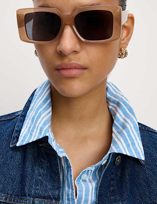 Pure Cotton Striped Collared Shirt