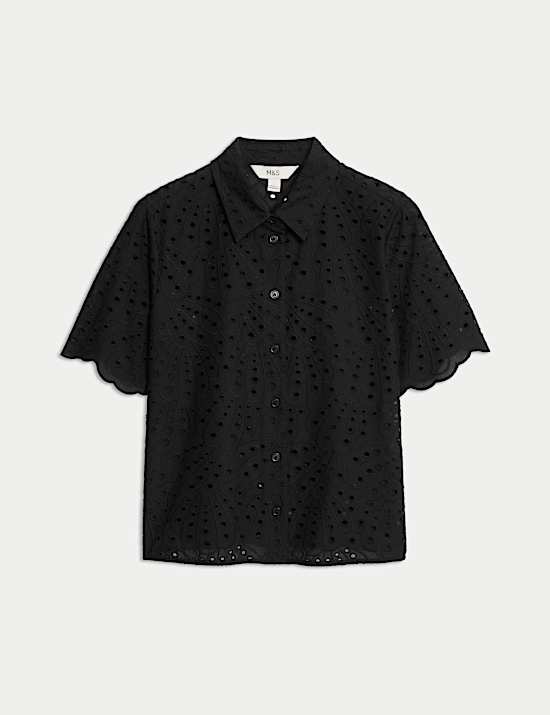 Pure Cotton Broderie Shirt