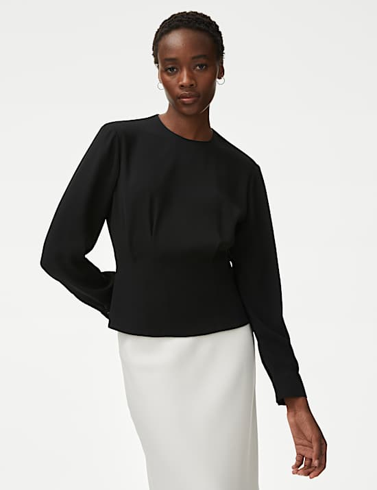 Top &agrave; manches blousonn&eacute;es