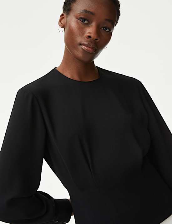 Top &agrave; manches blousonn&eacute;es