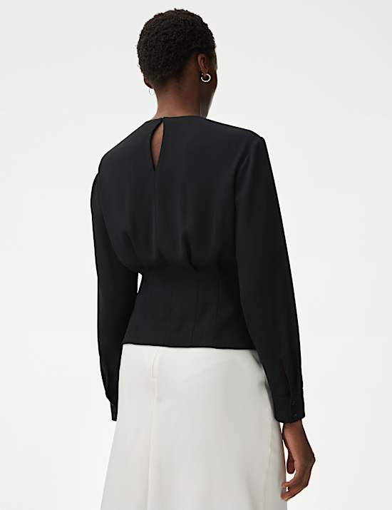 Top &agrave; manches blousonn&eacute;es