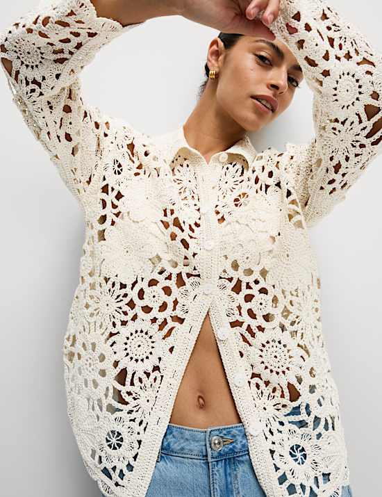 Crochet Collared Shirt