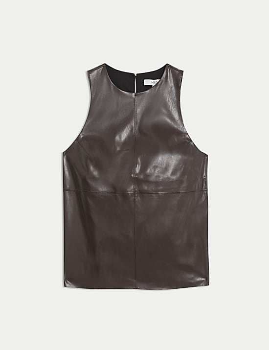 Faux Leather Top