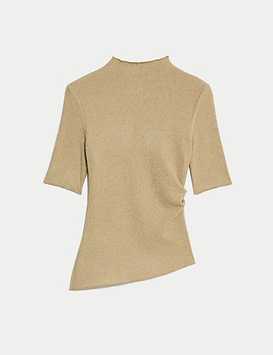 Atasan Jersey Bertekstur