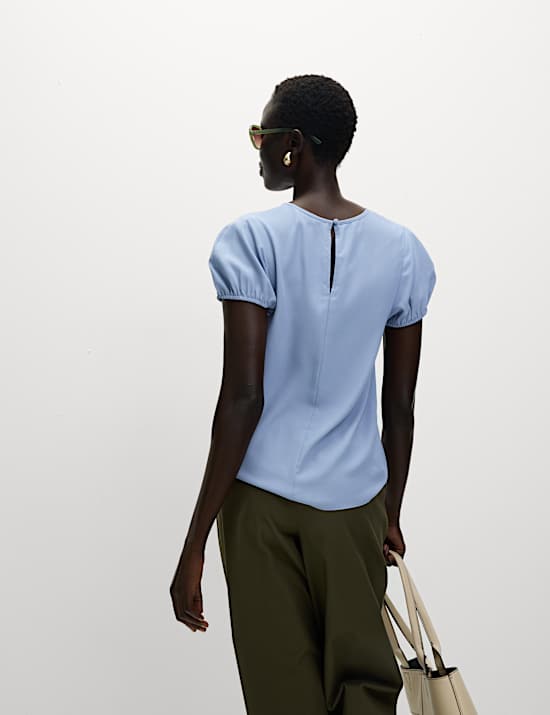 Regular Fit Puff Sleeve Top