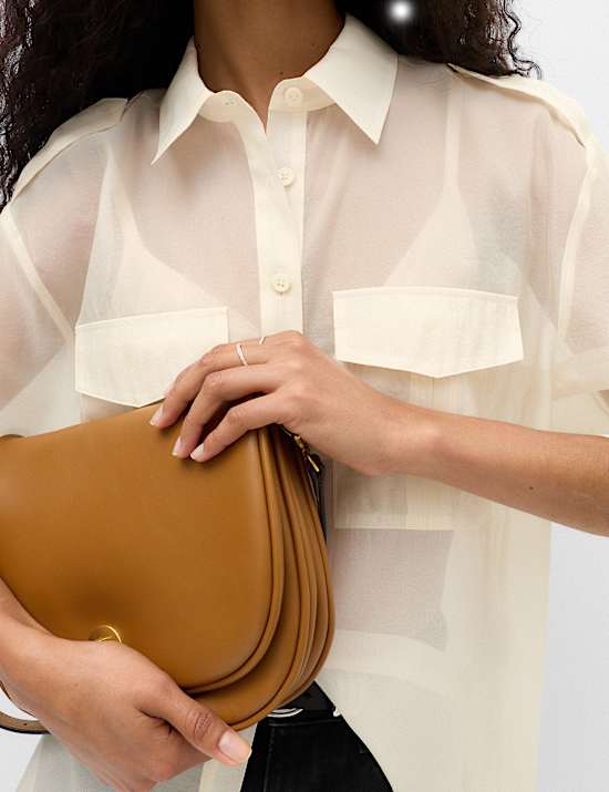 Sheer Collared Utility Shirt
