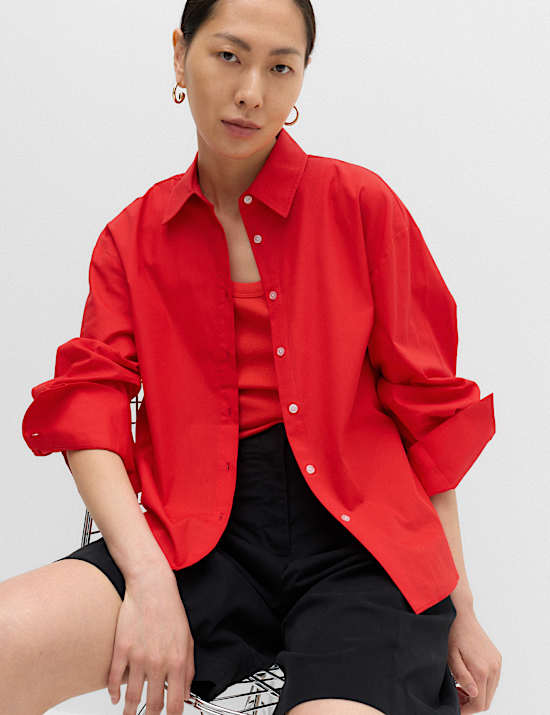 Pure CottonBack Button Detail Shirt