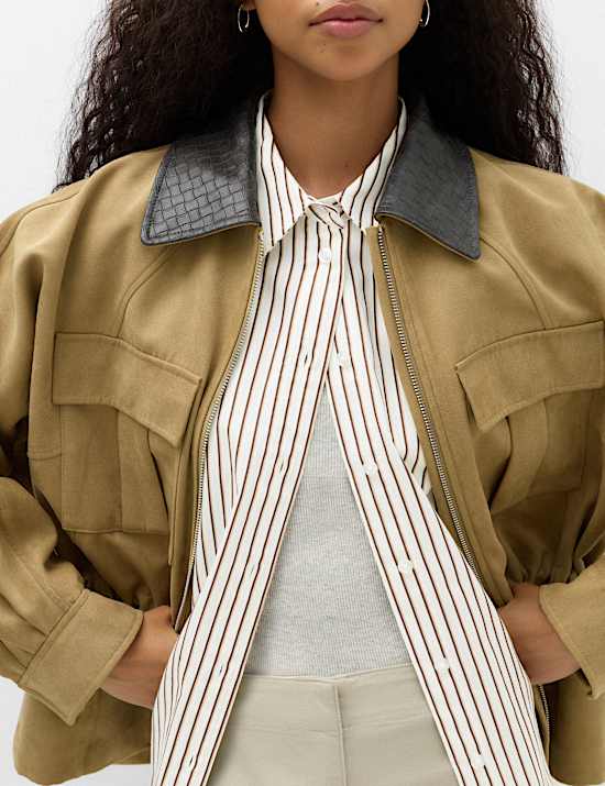 Pure Cotton Oversized Striped Shirt