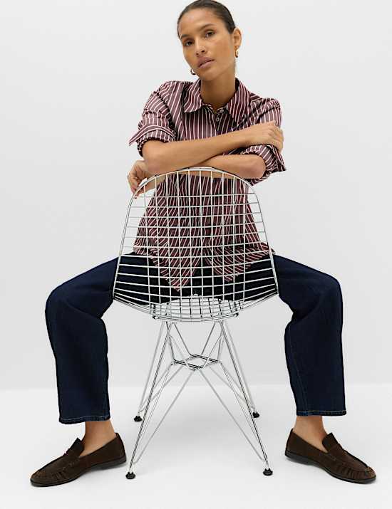 Cotton Rich Collared Fitted Shirt