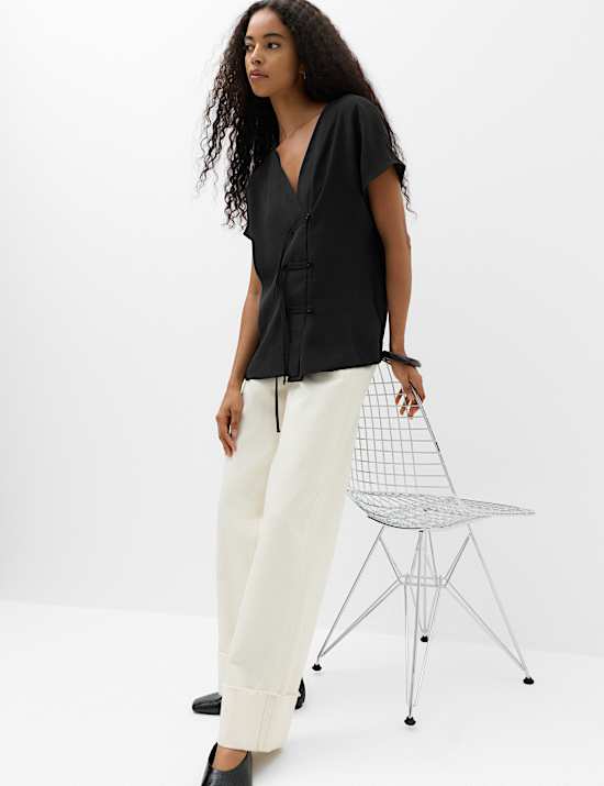 Modal Rich Button-Detail Shirt
