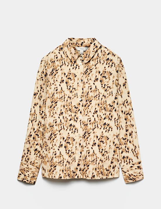 Polka Dot Collared Button Through Shirt
