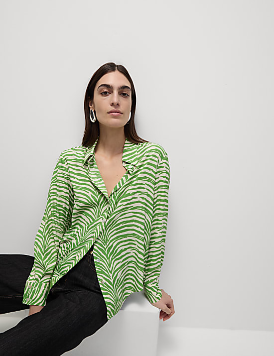 Chemise avec encolure et imprim&eacute;
