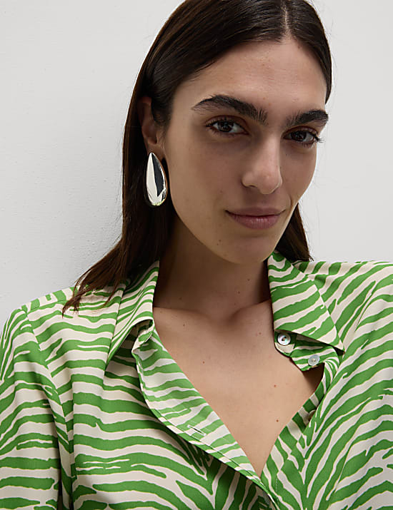 Chemise avec encolure et imprim&eacute;