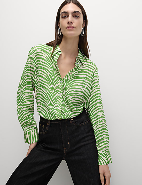 Chemise avec encolure et imprim&eacute;