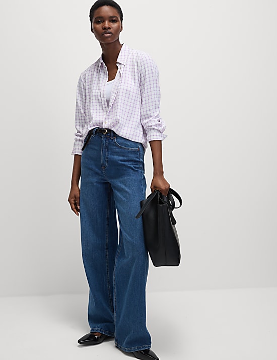 Printed Collared Button Through Shirt