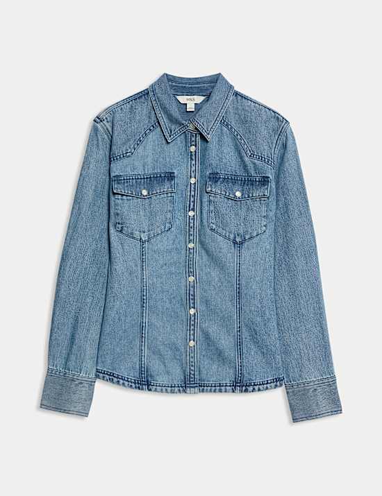 Cowboy-overhemd van denim