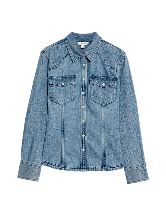 Cowboy-overhemd van denim