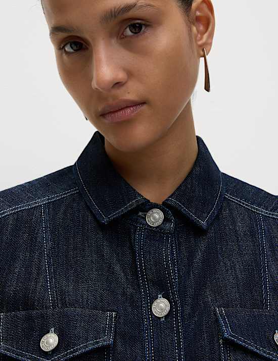 Denim Utility Short Sleeve Shirt