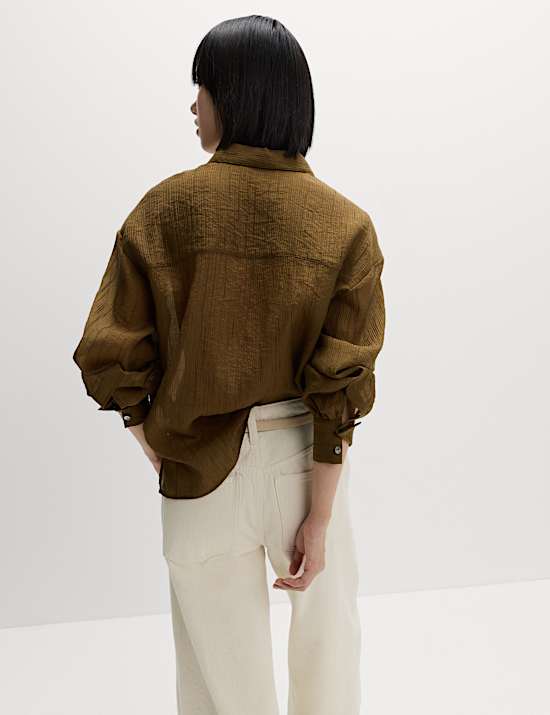 Lyocell Rich Textured Collared Shirt