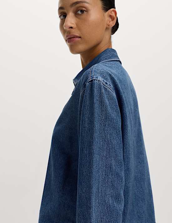 Denim Tie Fastening Blouse