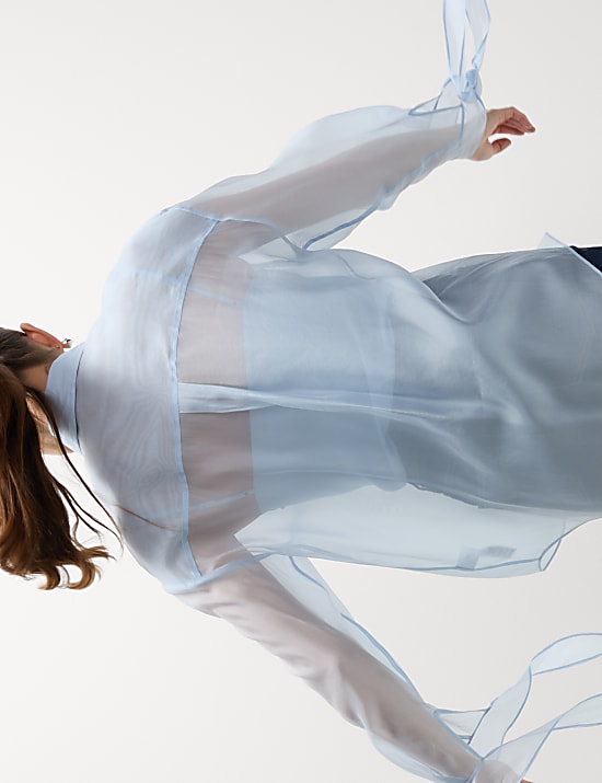 Beaded Tie Detail Shirt